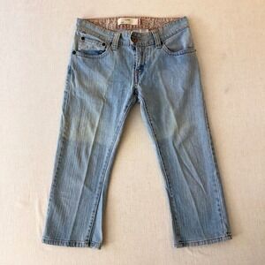 Levi's 542 Low Rise Capri Jeans Womens 8 Blue Light Wash Y2K Boho Cropped Denim